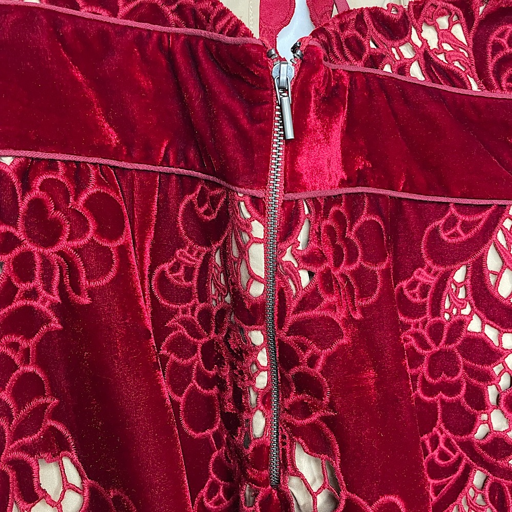 Free People NWT Velvet Dress Size L - Picture 6 of 11